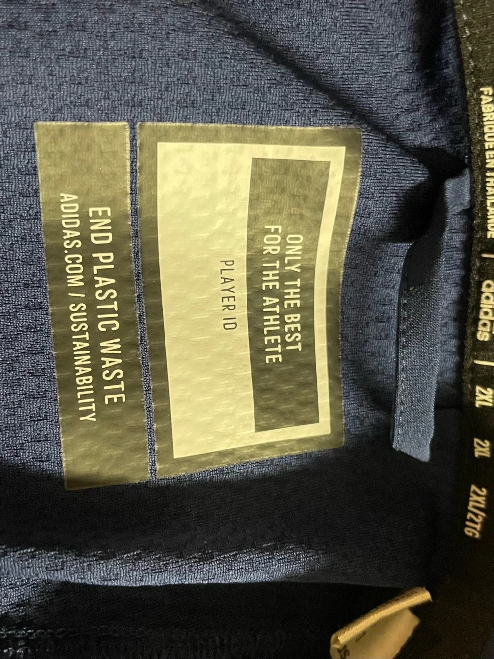 adidas Navy Blue FAU owl Football Men's Polo collar Shirt size 2XL short sleeve